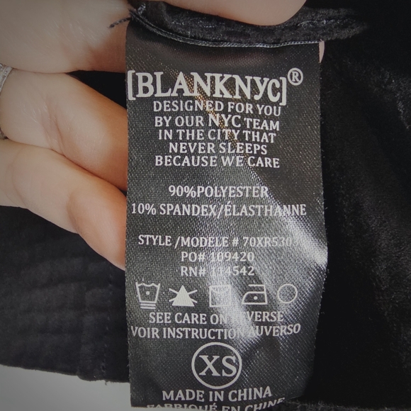 Blank NYC Black Crocodile Faux Leather Suede Drape Front Jacket - Picture 9 of 9